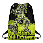 Halloween Mummy Print Drawstring Backpack