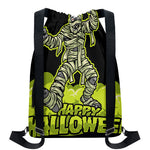 Halloween Mummy Print Drawstring Backpack