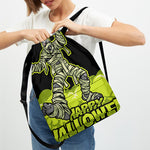 Halloween Mummy Print Drawstring Backpack