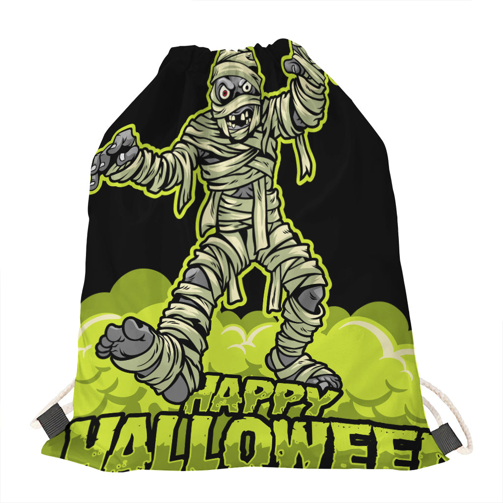 Halloween Mummy Print Drawstring Bag
