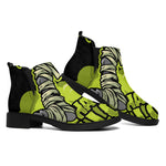Halloween Mummy Print Flat Ankle Boots