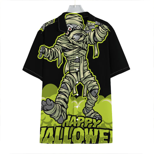 Halloween Mummy Print Hawaiian Shirt