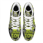 Halloween Mummy Print High Top Leather Sneakers