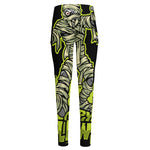Halloween Mummy Print High-Waisted Pocket Leggings