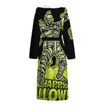 Halloween Mummy Print Hooded Bathrobe
