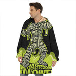 Halloween Mummy Print Hoodie Blanket