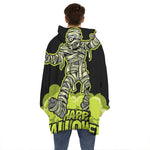 Halloween Mummy Print Hoodie Blanket