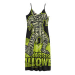 Halloween Mummy Print Jersey Midi Cami Dress