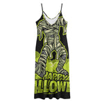 Halloween Mummy Print Jersey Midi Cami Dress