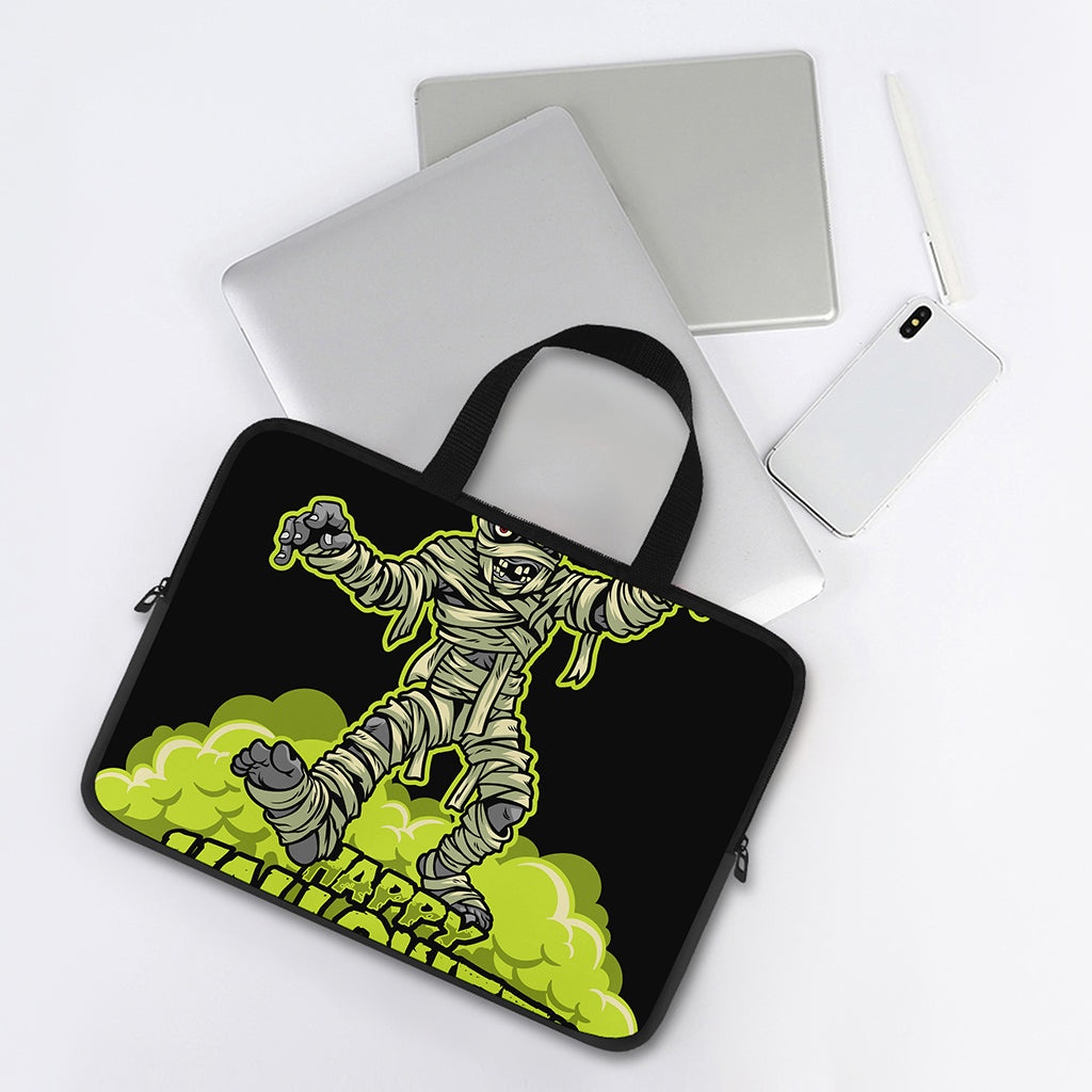 Halloween Mummy Print Laptop Sleeve With Handle