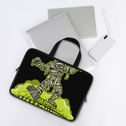 Halloween Mummy Print Laptop Sleeve With Handle