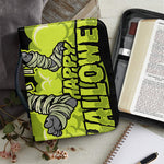 Halloween Mummy Print Leather Bible Cover