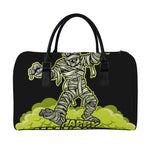 Halloween Mummy Print Leather Duffle Bag