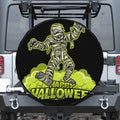 Halloween Mummy Print Leather Spare Tire Cover