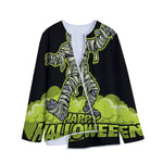 Halloween Mummy Print Long Sleeve Short Coat
