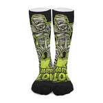 Halloween Mummy Print Long Socks