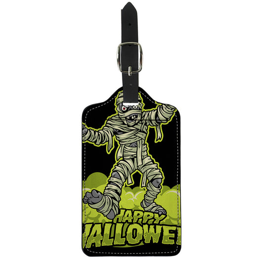 Halloween Mummy Print Luggage Tag
