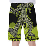 Halloween Mummy Print Men's Beach Shorts