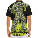 Halloween Mummy Print Men's Deep V-Neck Shirt