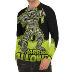 Halloween Mummy Print Men's Long Sleeve Rash Guard