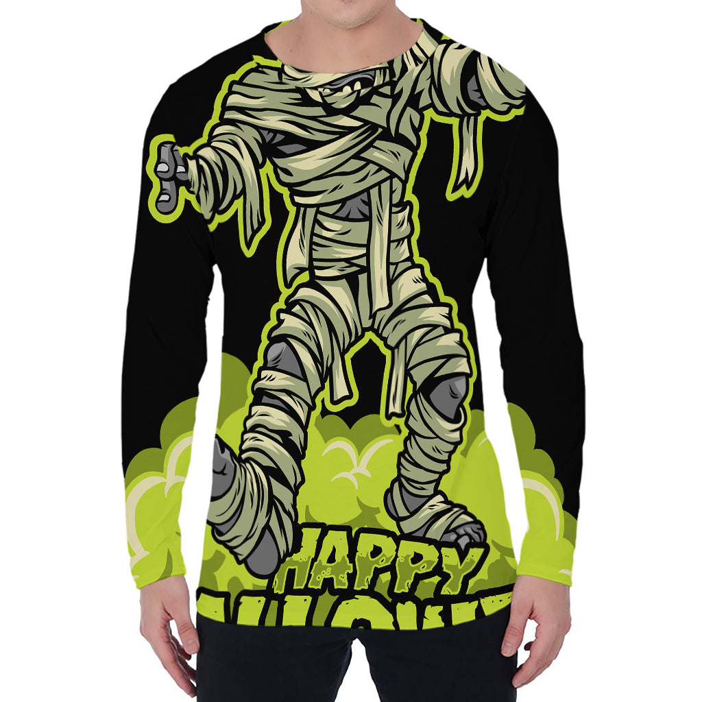 Halloween Mummy Print Men's Long Sleeve T-Shirt
