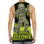 Halloween Mummy Print Men's Muscle Tank Top