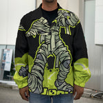Halloween Mummy Print Men's Shirt Jacket