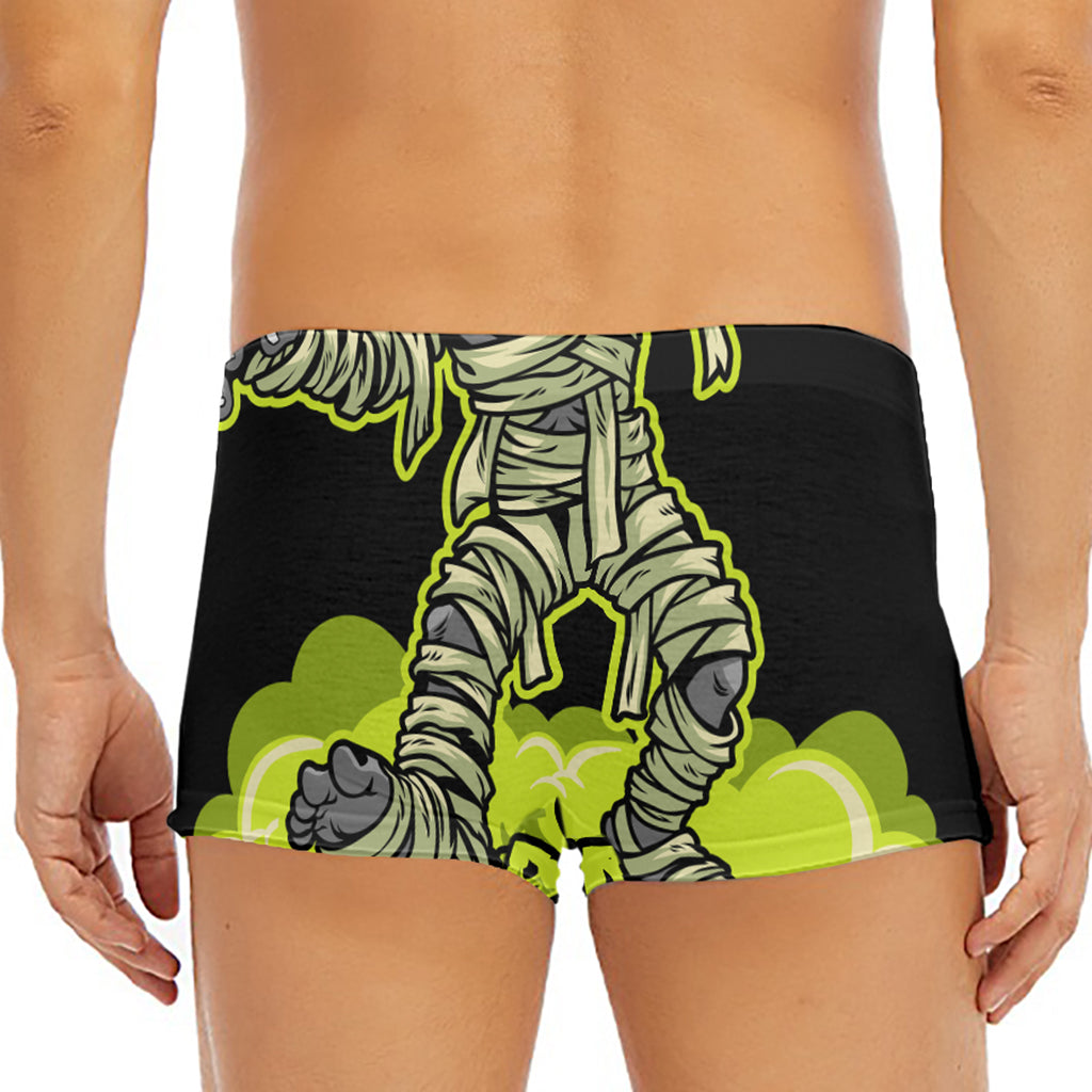Halloween Mummy Print Men's Short Boxer Briefs