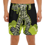 Halloween Mummy Print Men's Split Running Shorts