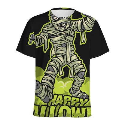 Halloween Mummy Print Men's Sports T-Shirt