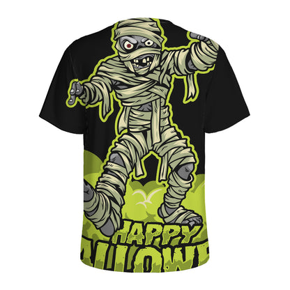 Halloween Mummy Print Men's Sports T-Shirt
