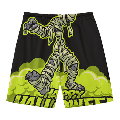 Halloween Mummy Print Men's Swim Trunks