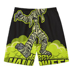 Halloween Mummy Print Men's Swim Trunks