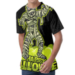 Halloween Mummy Print Men's Velvet T-Shirt