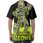 Halloween Mummy Print Men's Velvet T-Shirt