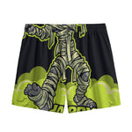 Halloween Mummy Print Mesh Shorts