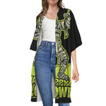 Halloween Mummy Print Open Front Beach Cover Up