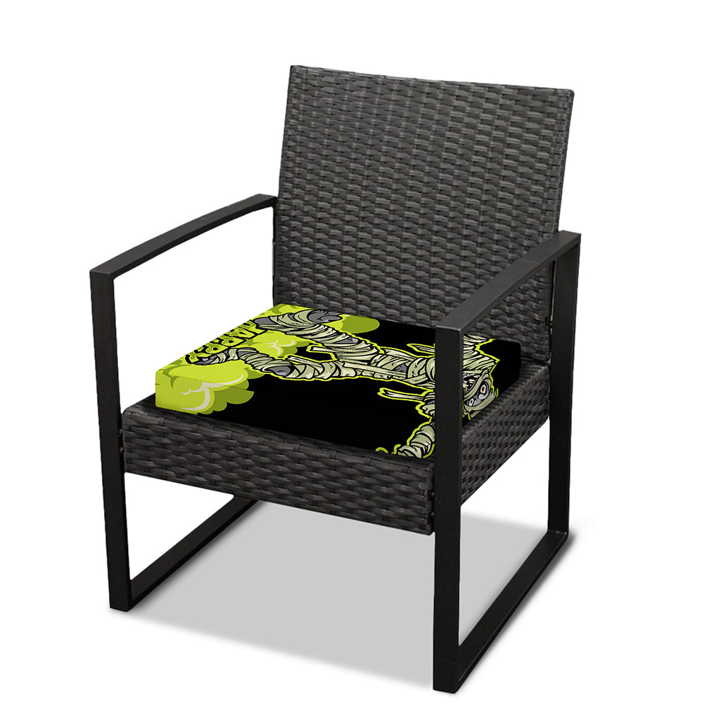 Halloween Mummy Print Outdoor Seat Cushion Cover