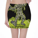 Halloween Mummy Print Pencil Mini Skirt