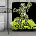 Halloween Mummy Print Polyester Shower Curtain