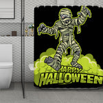 Halloween Mummy Print Polyester Shower Curtain