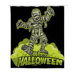 Halloween Mummy Print Polyester Shower Curtain