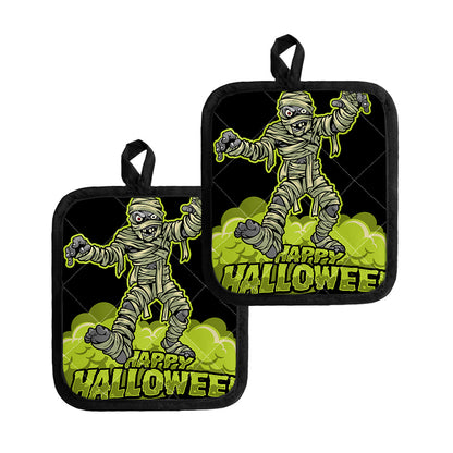 Halloween Mummy Print Pot Holders