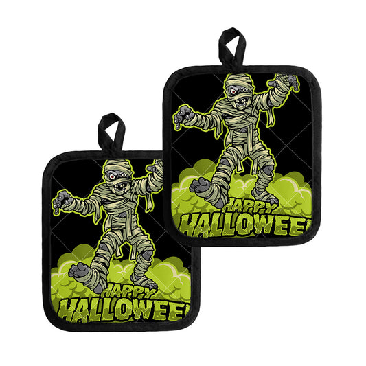Halloween Mummy Print Pot Holders