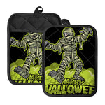 Halloween Mummy Print Pot Holders With Pocket