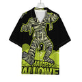 Halloween Mummy Print Rayon Hawaiian Shirt