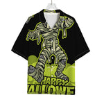 Halloween Mummy Print Rayon Hawaiian Shirt