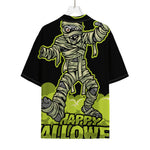 Halloween Mummy Print Rayon Hawaiian Shirt