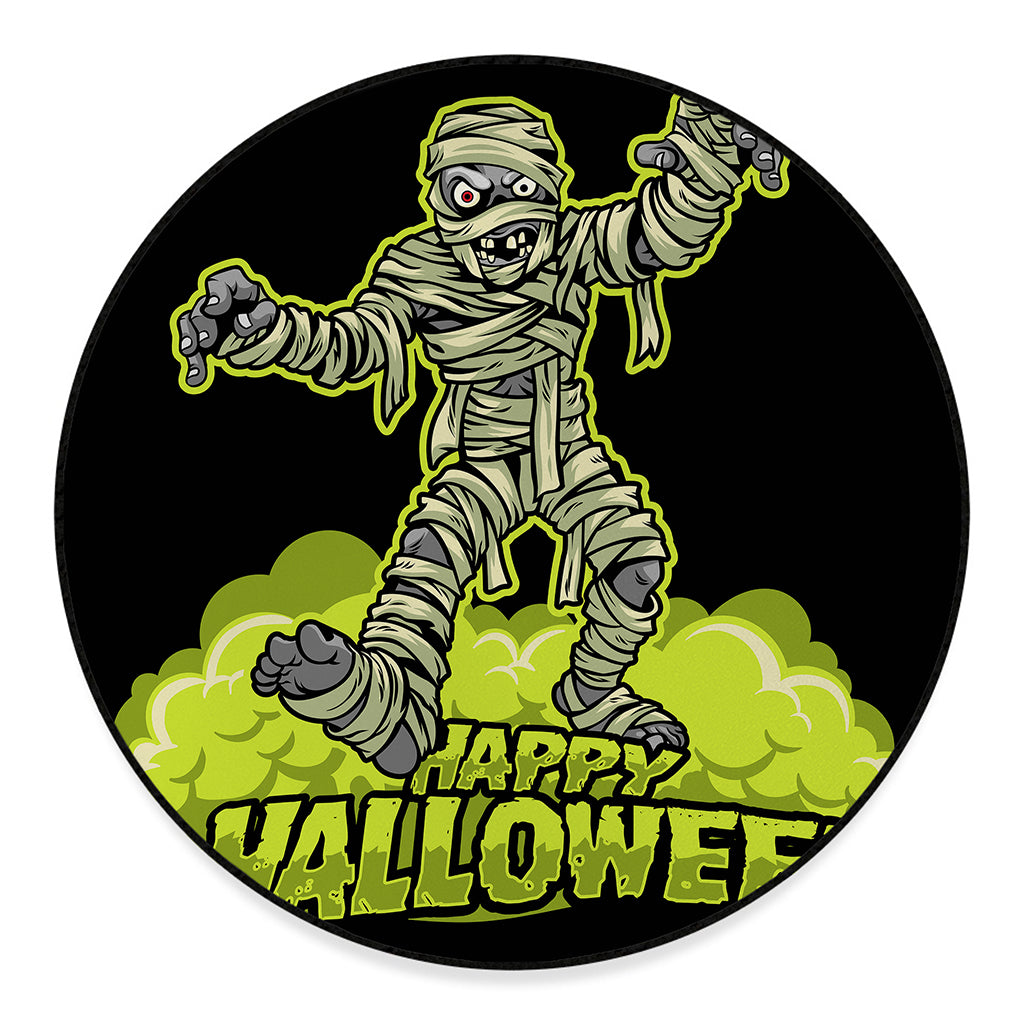 Halloween Mummy Print Round Floor Mat