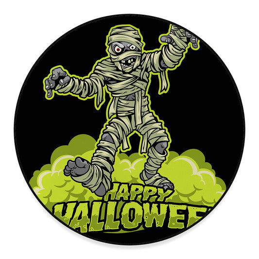 Halloween Mummy Print Round Floor Mat